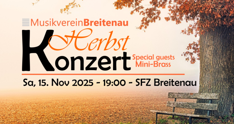 Mehr über den Artikel erfahren Einladung Herbstkonzert 2025 + Mini Brass Ensemble